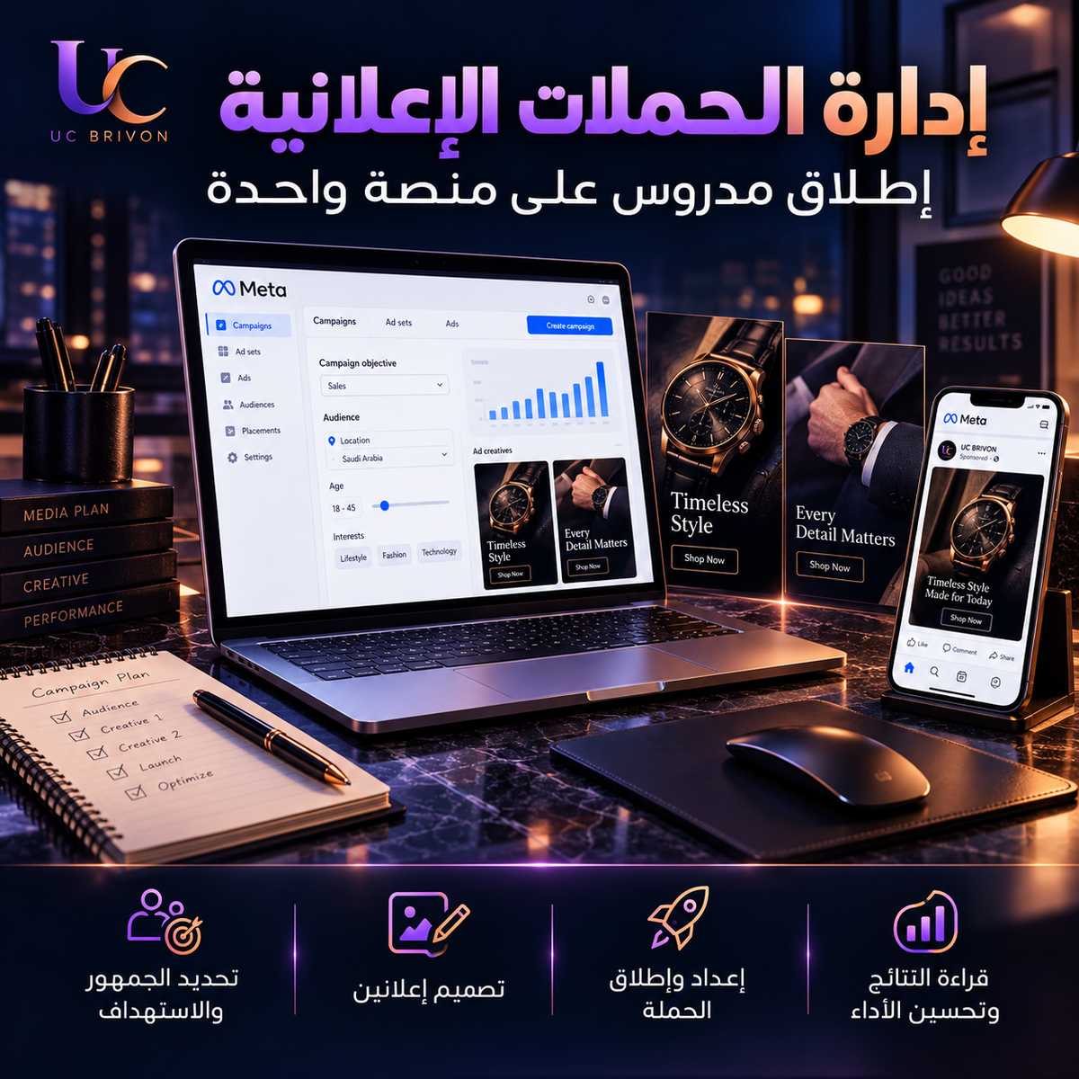 إدارة الحملات الإعلانية وتحسين الأداء