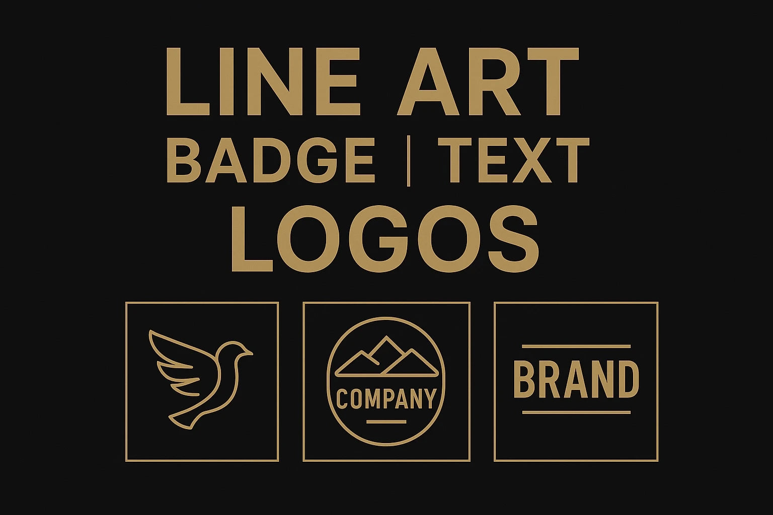 I will create modern line art, text, or badge logo design